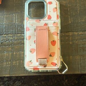 Walli Case Strawberry Magnetic Wallet Case IPhone 16 pro